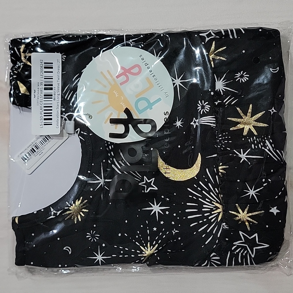 NWT Little Sleepies Celebration Stars Twirl Dress- 3T
